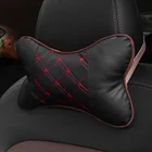 Подушка для шеи автомобильная, из искусственной кожи шт., с обе стороны, с сеткой, для облегчения боли в голове, дышащая подушка для автокресла