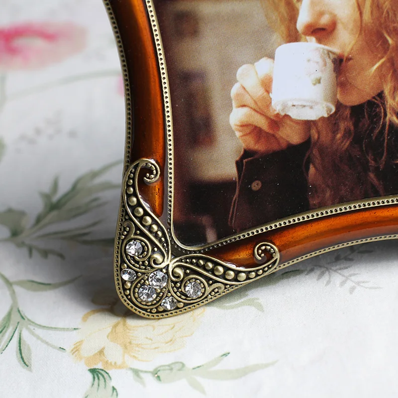 7 дюймовая металлическая фоторамка для украшения дома Свадебная подарок на день