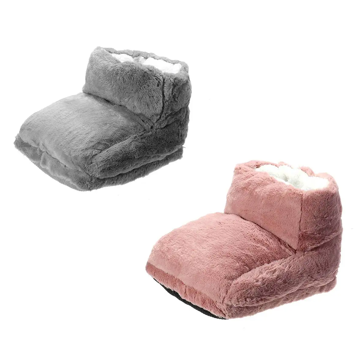 

Electric Heated Foot Warmer Cosy Unisex Velvet Feet Heated Foot Warmer Massager Big Slipper Foot Heat Warm Massage Shoes