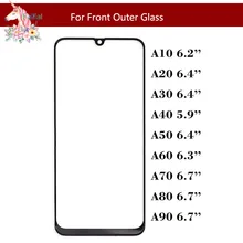 10Pcs/Lot For Samsung Galaxy A10 A20 A30 A40 A50 A60 A70 A80 A90 Touch Screen Front Glass Panel LCD Outer Display Lens Glass