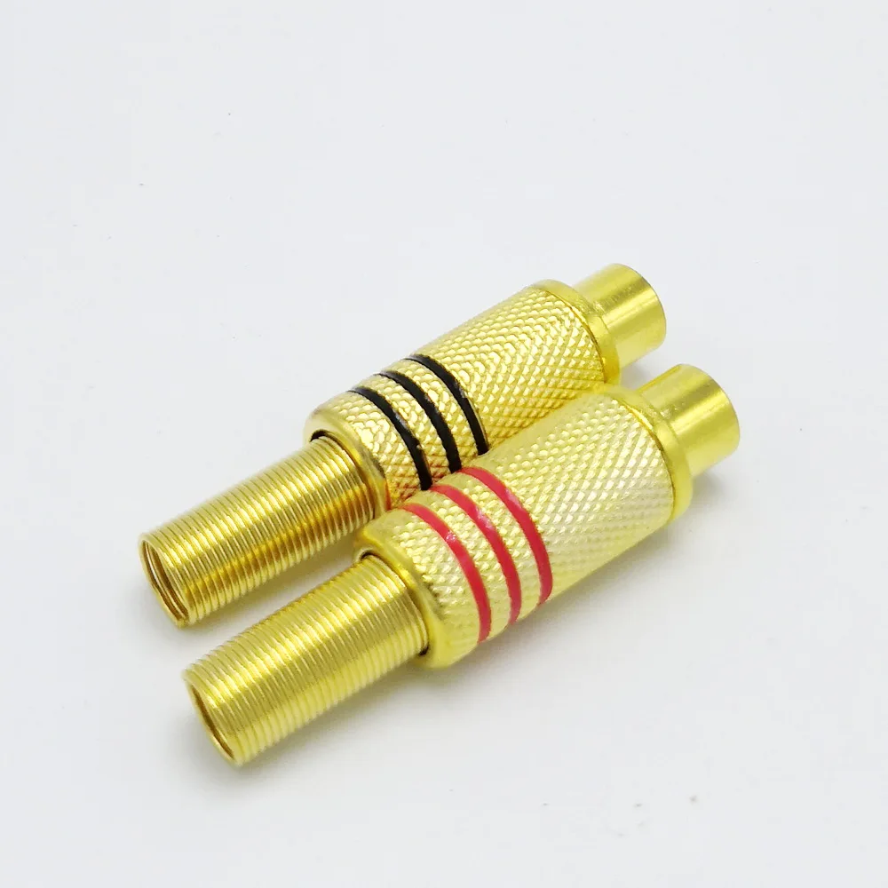 Позолоченный красный и черный RCA гнездо гнездовой разъем 10 шт./лот|socket stand|socket