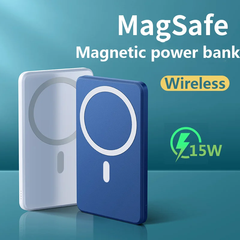 

NEW 2021 Power Bank 15W Magnetic Wireless Fast Charger For magsafe Mobile Phone battery