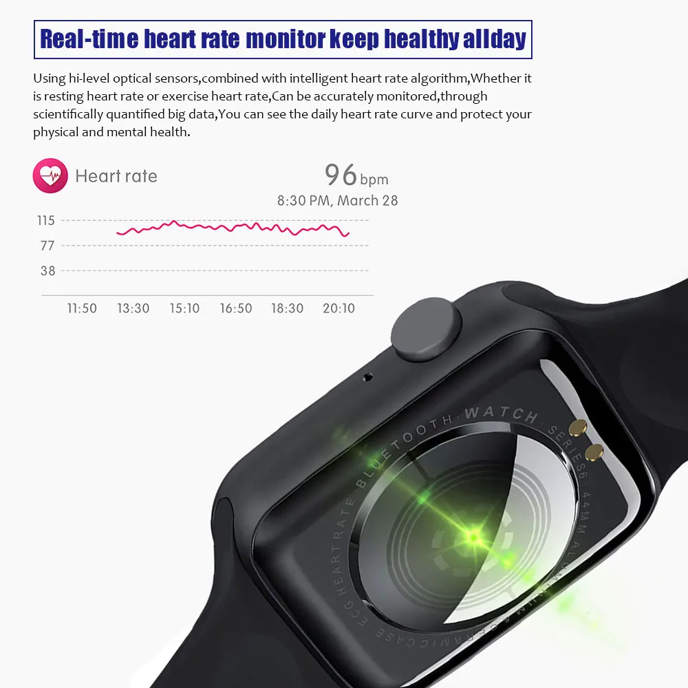 2021 smart watches iwo w26 men women smartwatch bluetooth call ecg heart rate monitor sports fitness bracelet for apple android free global shipping