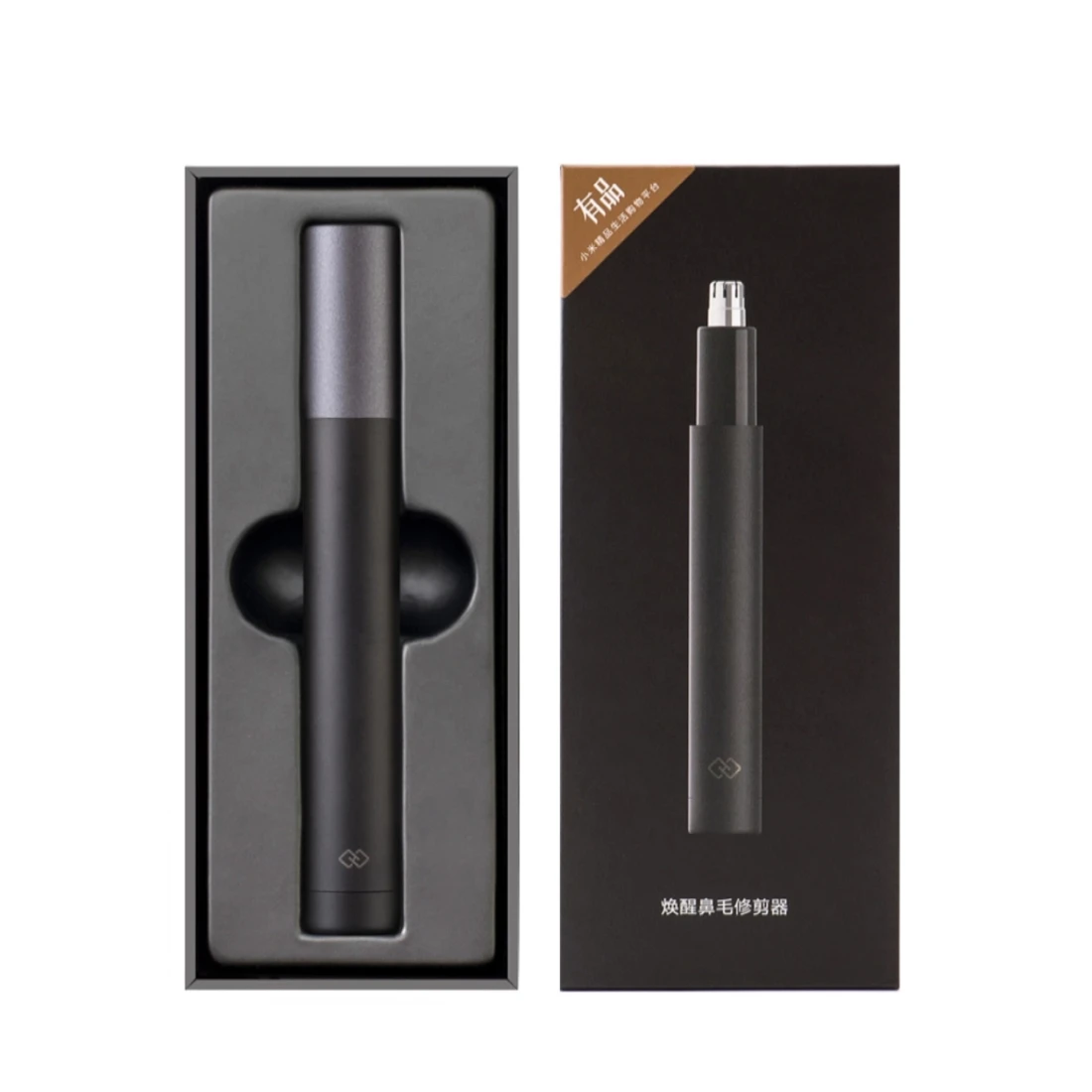 Black with Box Xiaomi Электрический мини-триммер для волос в носу HN1, портативная Бритва для волос в носу, машинка для стрижки, водонепроницаемый Безопасный инструмент для очистки - Цвет: Black with Box