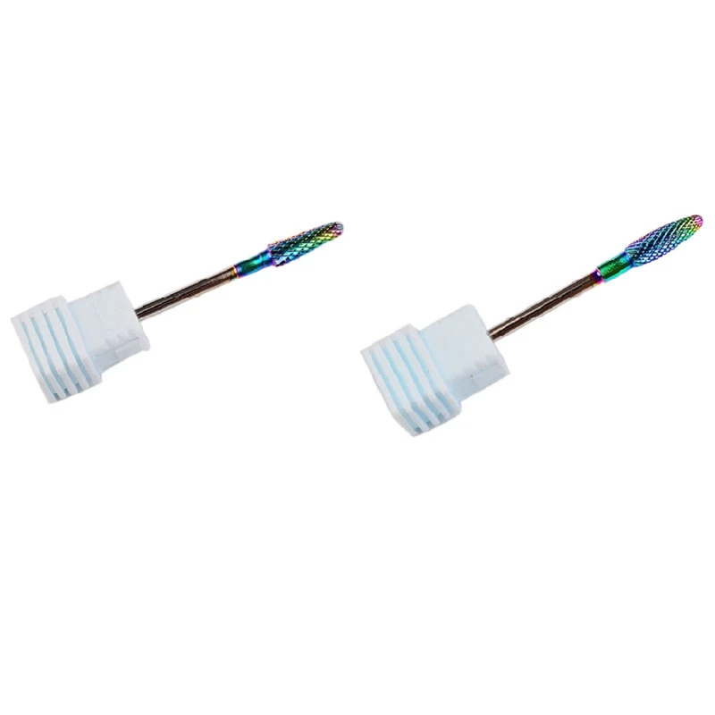 

2PCS Type Nail Drill Bits for Drill Manicure Machine Accessory Rainbow Milling Cutter Nail Files, B78 & B77