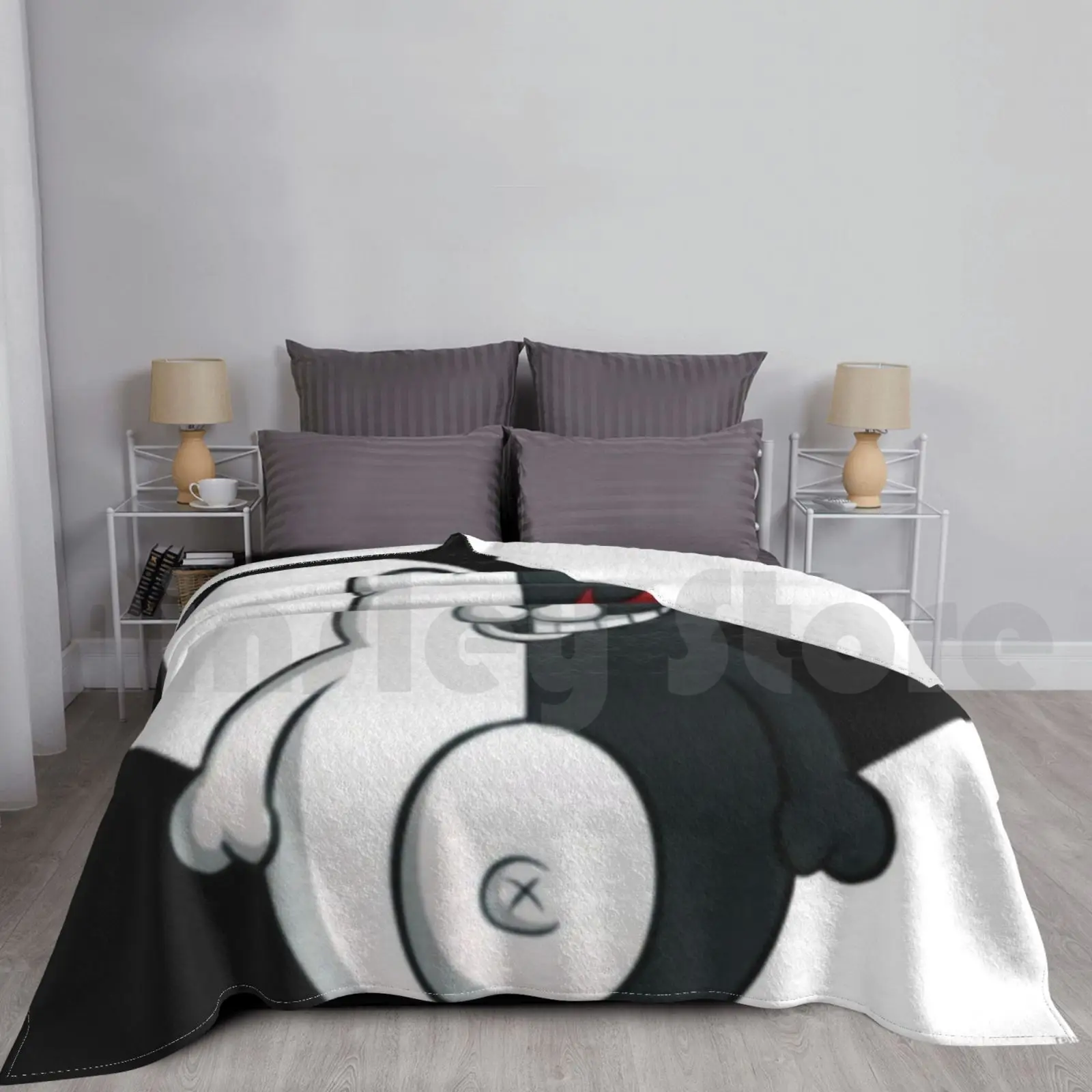 

Одеяло Monokuma супер мягкое теплосветильник кое тонкое Monokuma Danganronpa