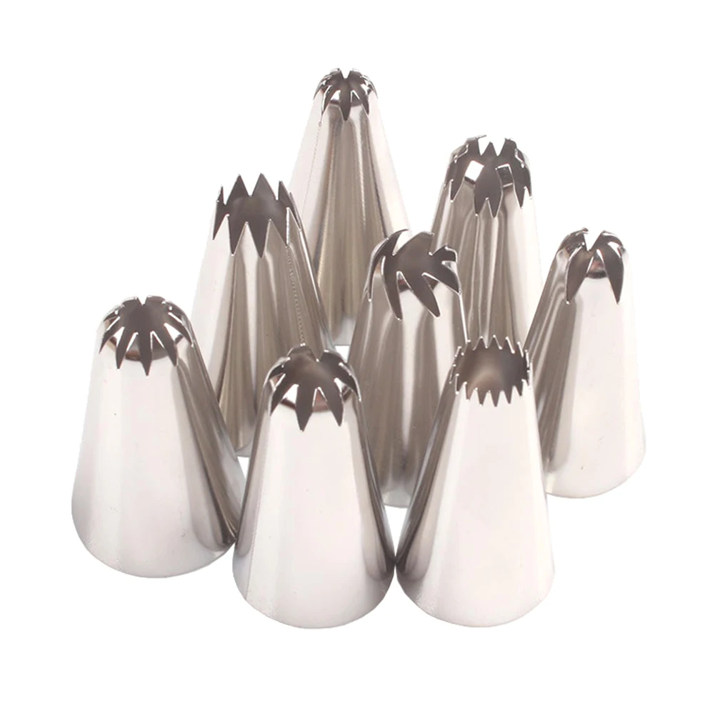 

8-Piece Set Of Decorating Nozzles, Baking Cake Cream Tool Decorating Nozzle Set