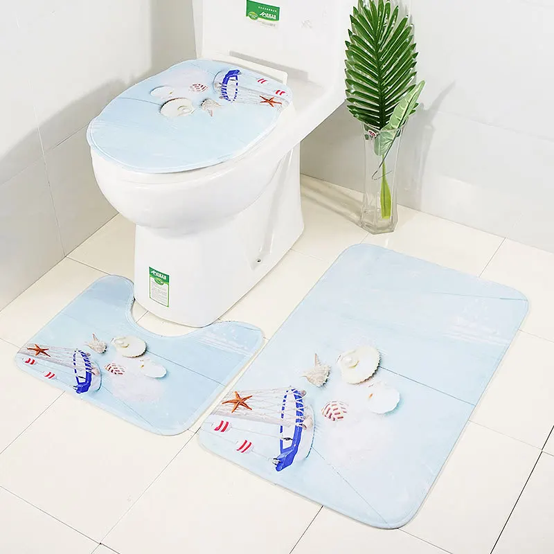 Zeegle дерево напечатано 3 шт. коврики Ванная комната противоскользящим ковры для