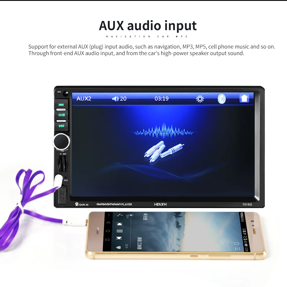 7 дюймовый автомобильный GPS навигатор Android Bluetooth 2 Din Авторадио Универсальный MP5