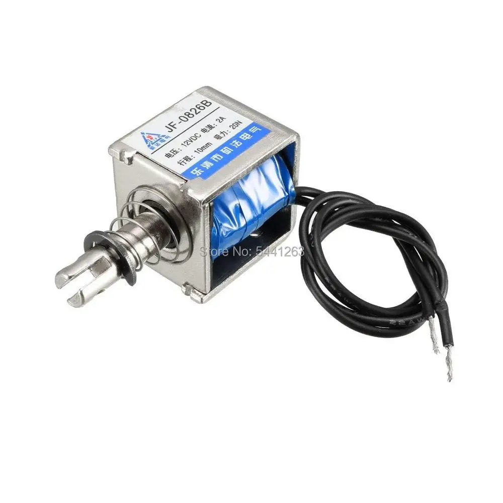 Фотомагнит JF 0826B DC 6V 12V 24V 2A 10mm Stroke 20N Force Pull Type проводной Электромагнит DC| |