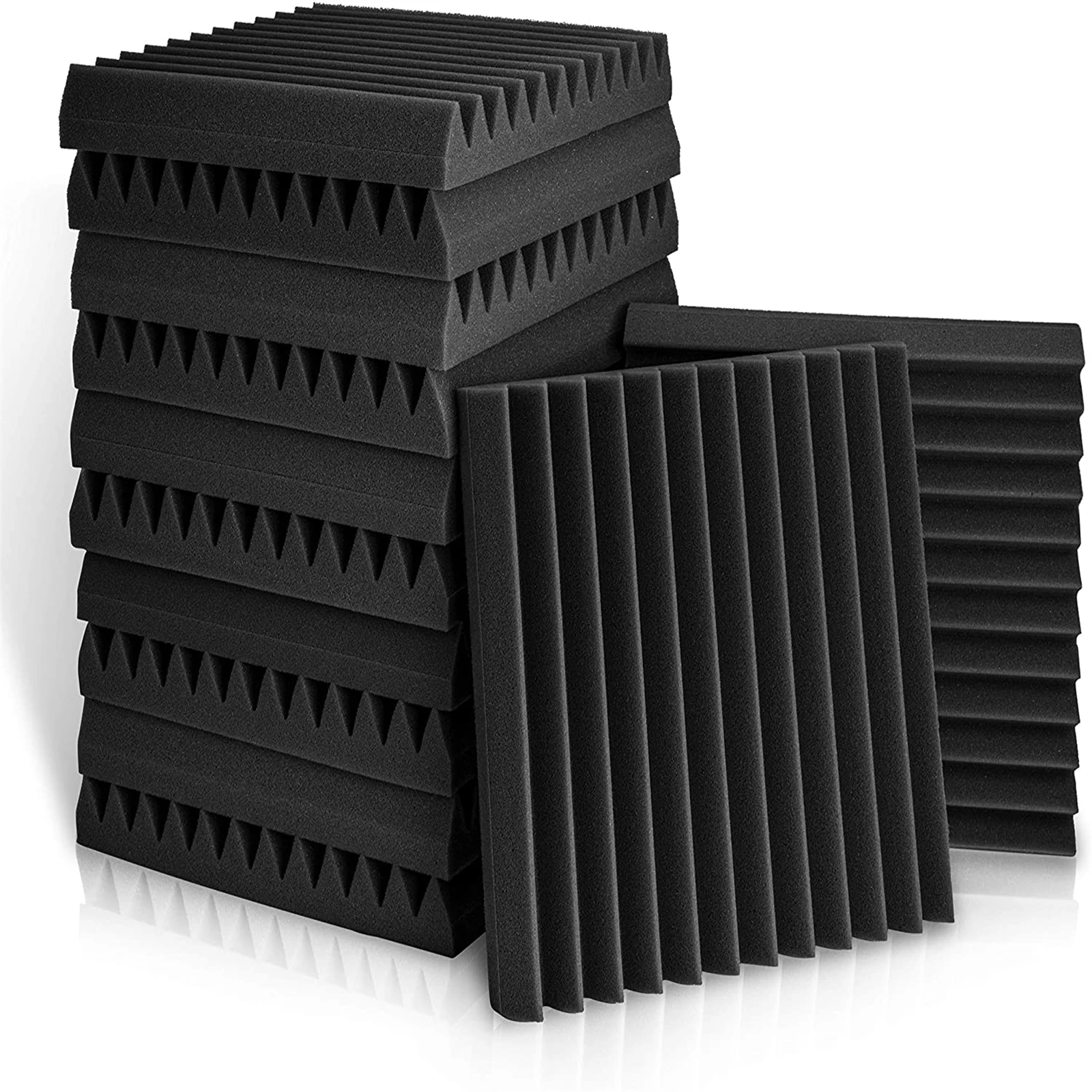 

Acoustic Panels Acoustic Foam Panels, Studio Wedge Tiles, Sound Panels Wedges Soundproof Sound Insulation Absorbing Foam