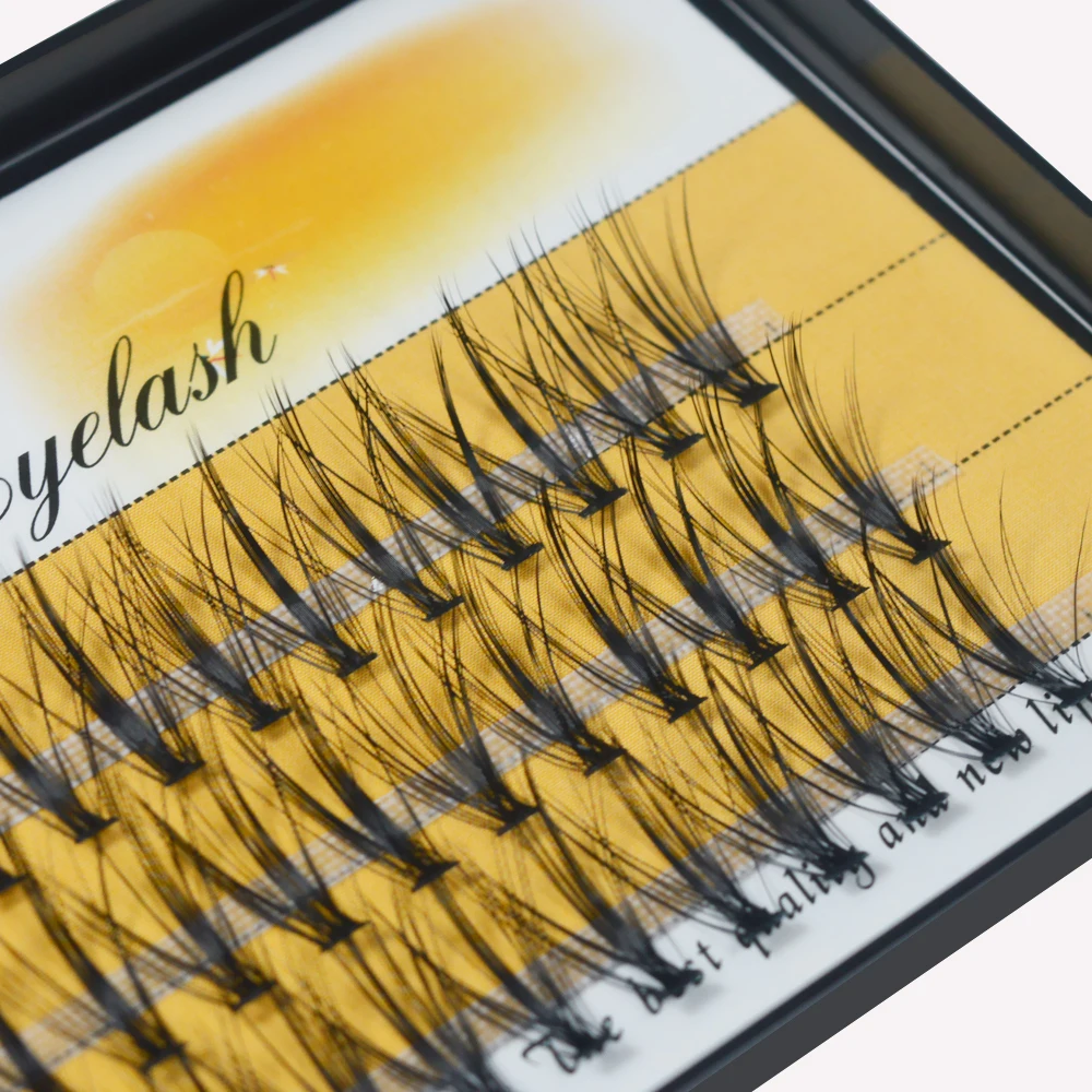 QSTY 0.07C 20D Professional Individual Eyelash Extension Natural Long Black Effect Makeup False Cluster Eyelashes Soft Cilia | Красота и