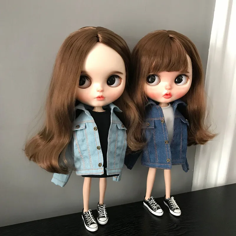 Модная Одежда для кукол Blyth синяя джинсовая куртка Крутое пальто OB24 Azone одежда