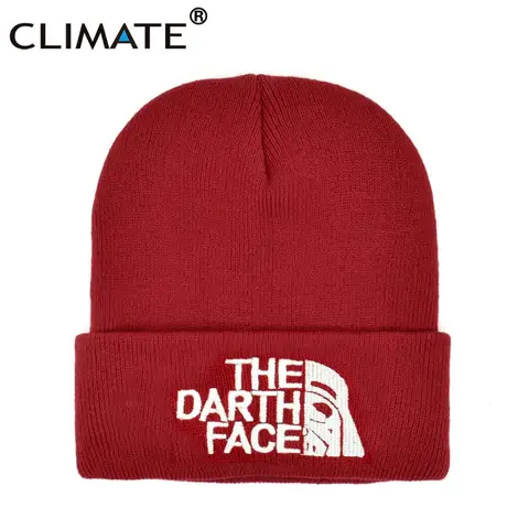 Зимняя теплая шапка CLIMATE The Darth Face Beanie Star Darth Wars, теплая мягкая Вязаная Шапка-бини, шапка для взрослых мужчин и женщин