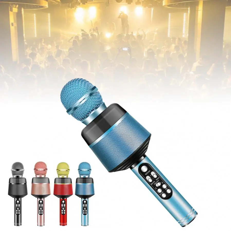 

Q008 Bluetooth-compatible 5.0 Wireless Microphone Handheld Mic USB Mini Home KTV for Music Speaker Player Singing Recorder Mic