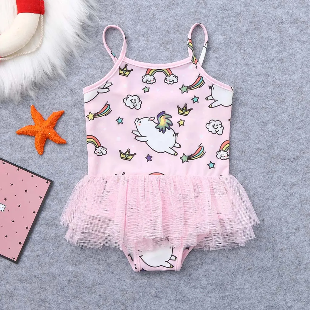 TELOTUNY 2020 Kids Baby Girls Cartoon Pig Print Summer Swimwear Swimsuit Vest Romper Jumpsuits Girl Fashion | Мать и ребенок