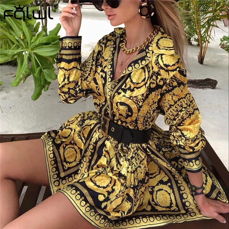 FQLWL цветочный принт атласное платье бохо женское летнее пляжное сексуальное мини