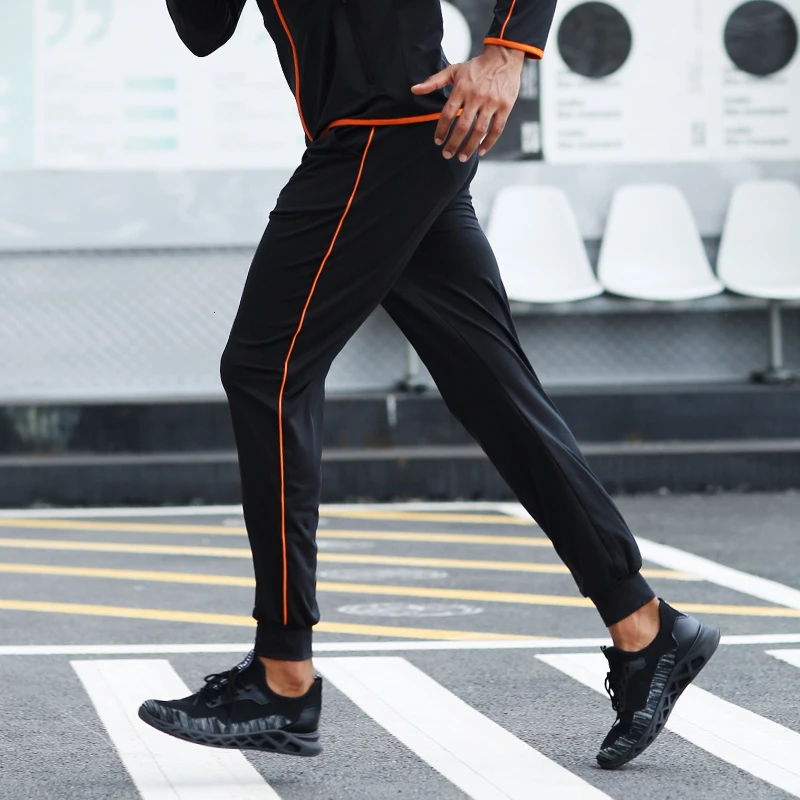 Брюки мужские для фитнеса и бодибилдинга Брендовые повседневные эластичные