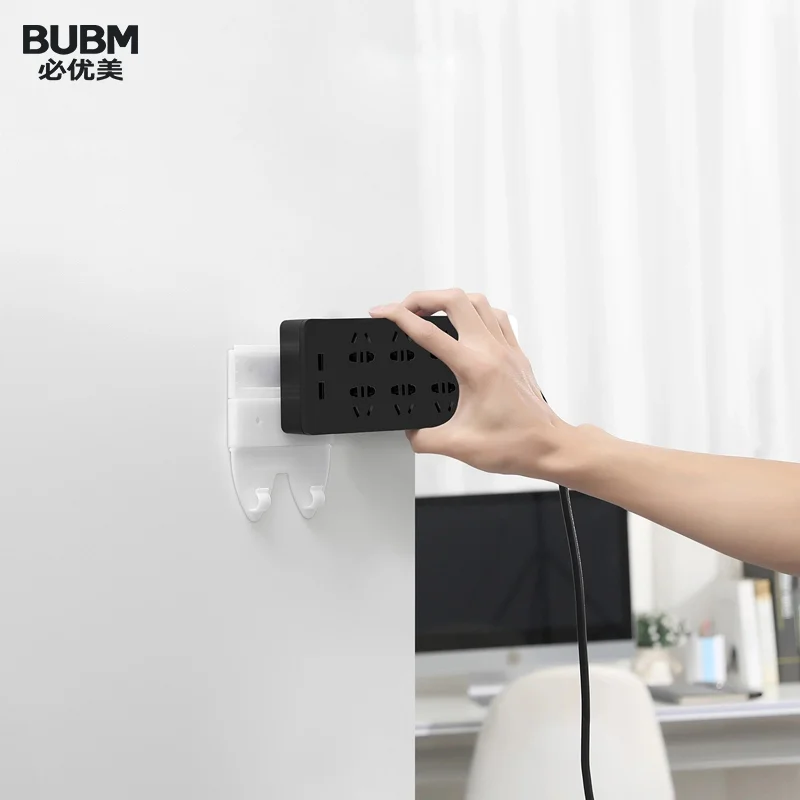 

Бесшовная настольная розетка BUBM без отверстий, фиксатор для внешней мощности, устройство для хранения, настенный фиксатор