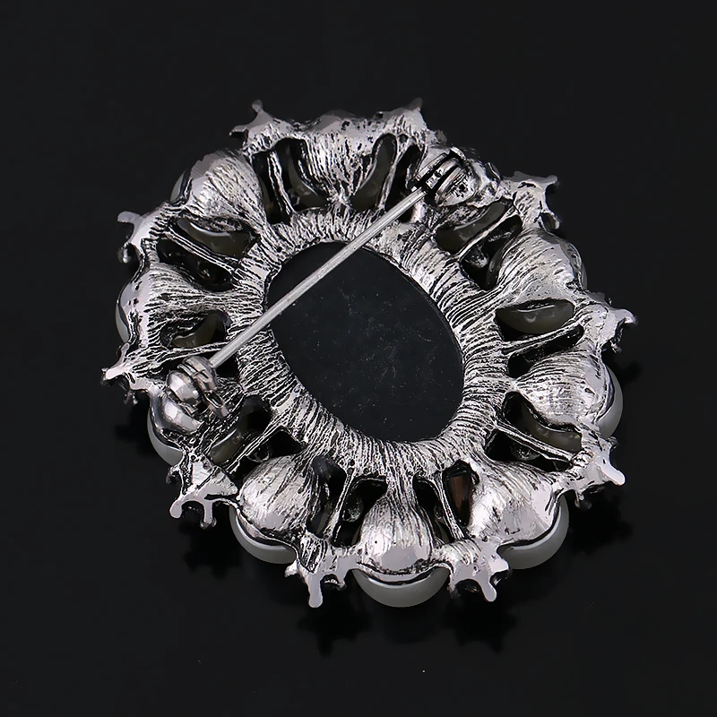 Женская Винтажная Брошь Стразы Готическая брошь в викторианском стиле с белым