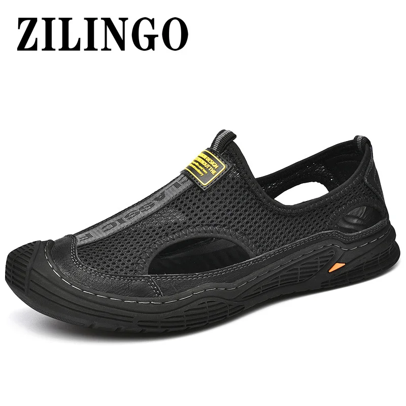 

Men's Sandals Summer Breathable Mesh Shoes Men Beach Sandals Comfortable Man Outdoor Wading Sneakers Mens Gladiator Sandals