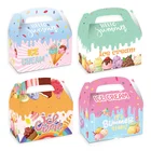 4 шт конфеты коробки торта подарочные пакеты снэк-контейнер для детей мороженное тематическая вечеринка на день рождения Baby Shower поставки украшения