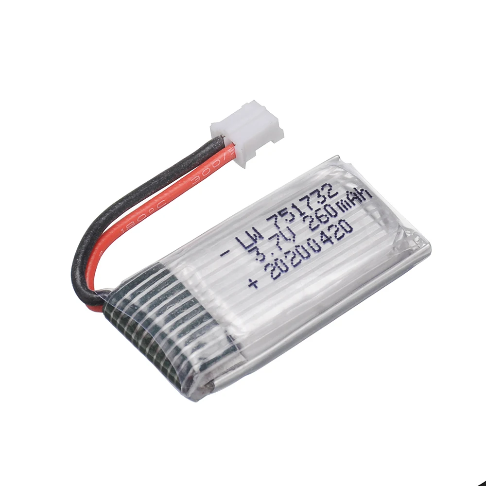 Аккумулятор Libo 10 шт. 3 7 в 260 мА · ч для квадрокоптера Eachine E010 E010C E011 E013 H36 Mini RC 30C |