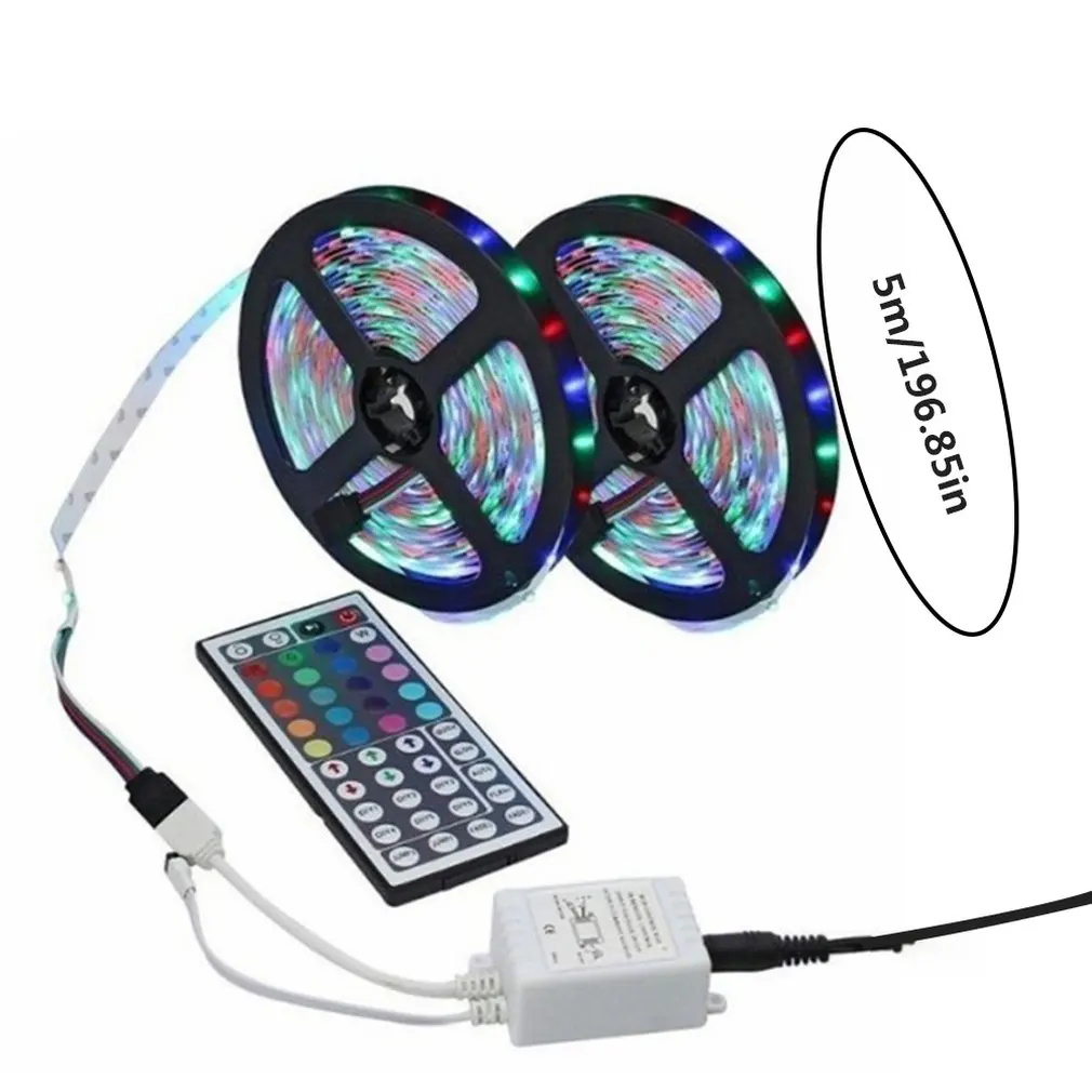 

Rgb Smd3528 Led Light Strip Non-Waterproof Rgb Color-Changing Soft Led Strip With 44-Key Infrared Controller