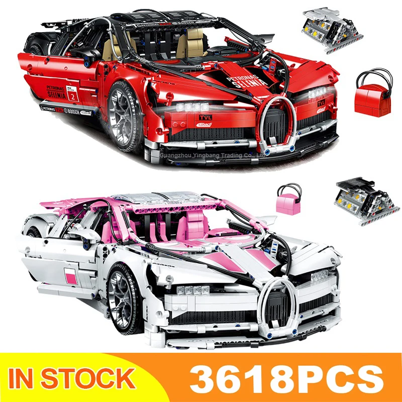 Высокотехнологичный гоночный Радиоуправляемый мини автомобиль Bugatti 1:10 MOC