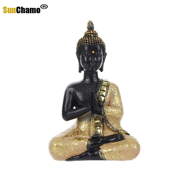 Изысканная тайская статуя будды молящаяся сидячая медитационная статуэтка