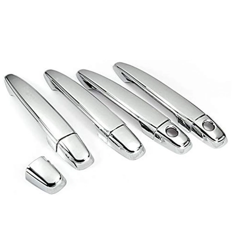 9 шт. хромированные дверные ручки крышки Накладка с дополнительной замочной