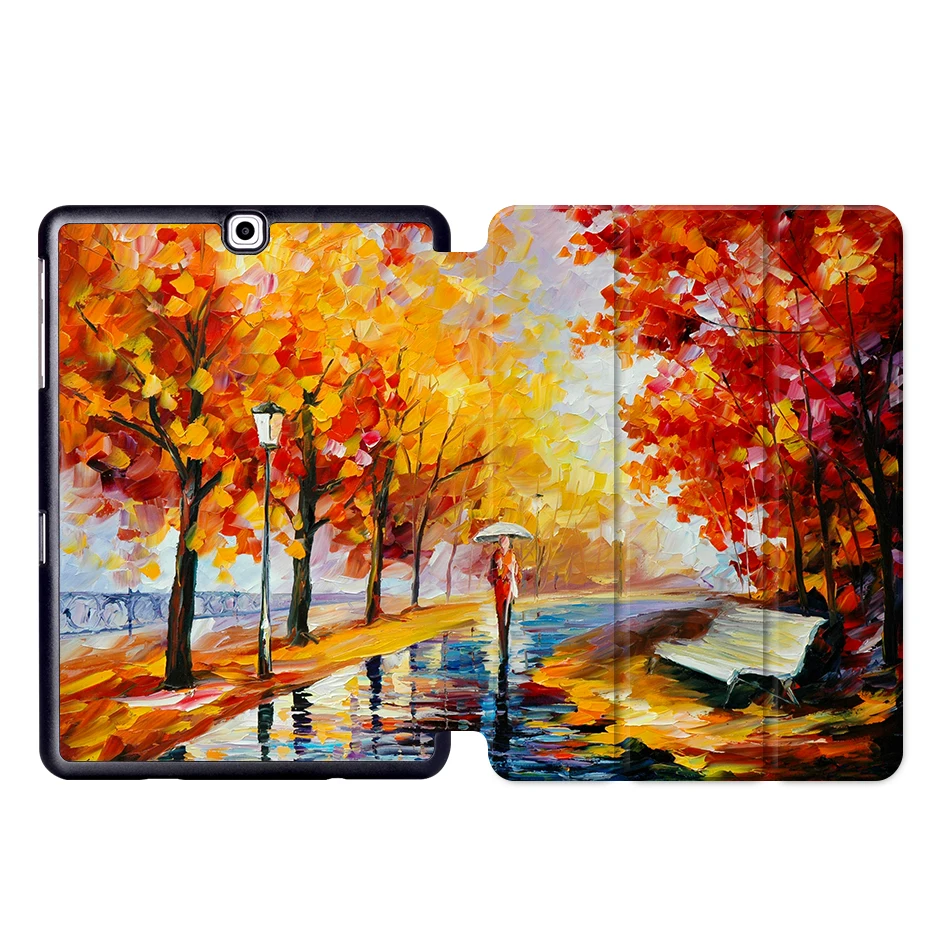 MTT чехол для планшета с масляным рисунком для samsung Galaxy S2 9,7 ''SM-T810 T813 T815 T819 складной магнитный защитный чехол из искусственной кожи с подставкой
