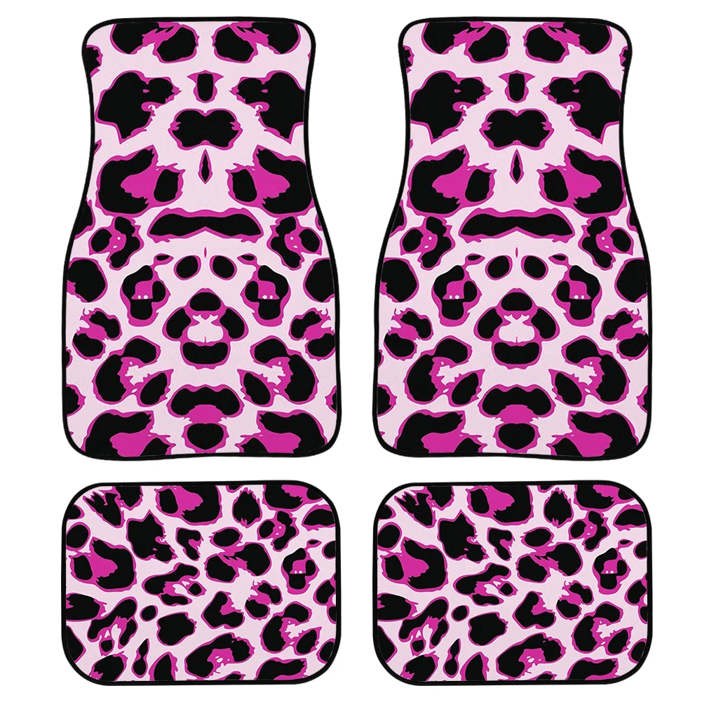 

PinUp Angel Leopard Prints Car Floor Mat Stylish Car Accessories Universal Auto Front&Back Footpad Vehicle Interior Carpet&Rugs