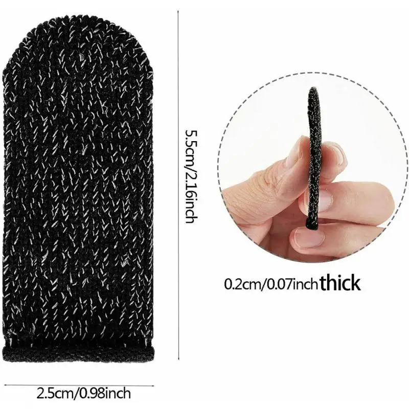 20pcs Finger Cover Breathable Game Controller Sleeve For Pubg Sweat Proof Non-Scratch Touch Screen Gaming Thumb Gloves - купить по