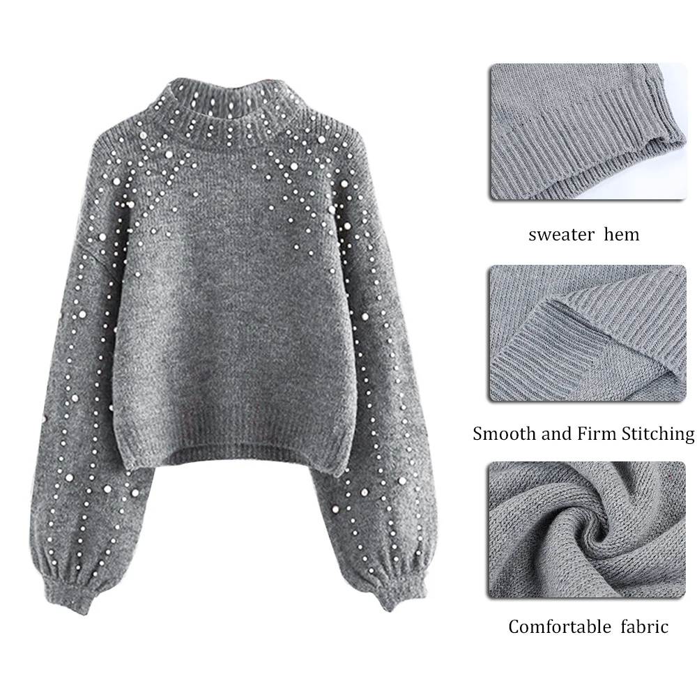 Осенняя уличная одежда вязаный свитер для женщин свободные пуловеры с рукавами в
