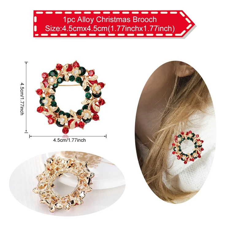 brooch style 4 QIFU рождественские украшения для дома рождественские украшения Navidad Санта Клаус браслет Natal Декор Noel - Цвет: brooch style 4