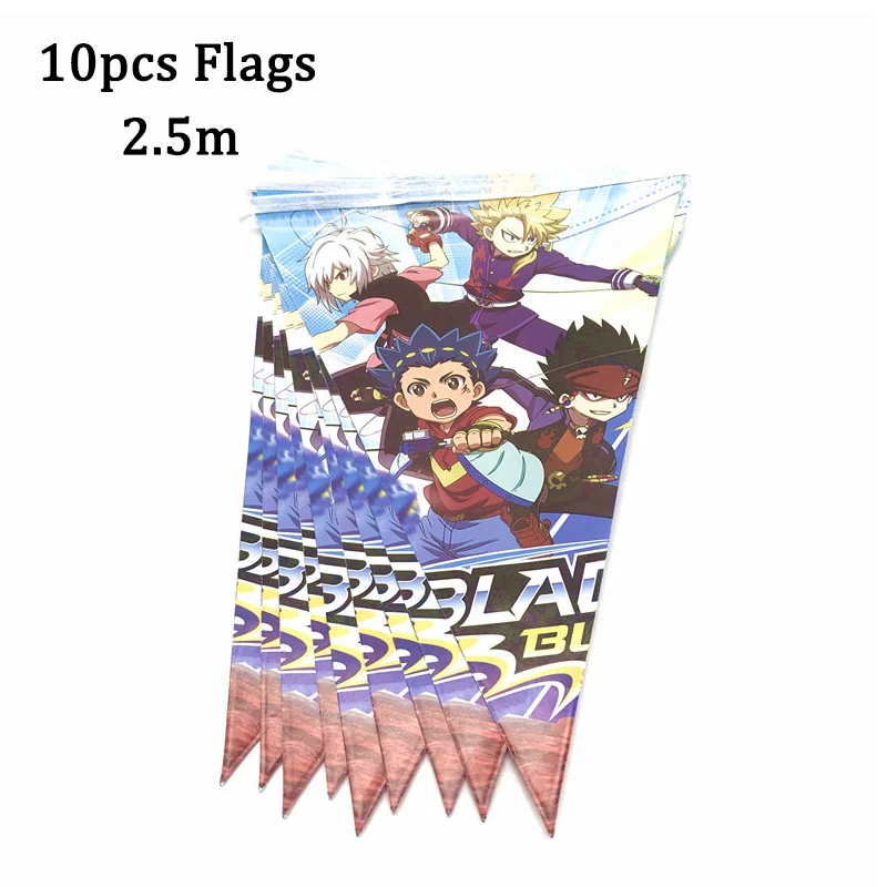 Горячий набор посуды для детской вечеринки Beyblade Burst с единоразовыми стаканчиками, тарелками, шарами и декорациями для детского праздника или вечеринки для будущей мамы.