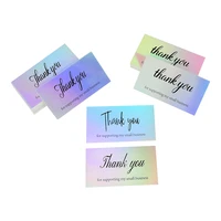 50pcs laser thank you for your order business cards thanksgiving shopping greeting cards appreciation card for small business