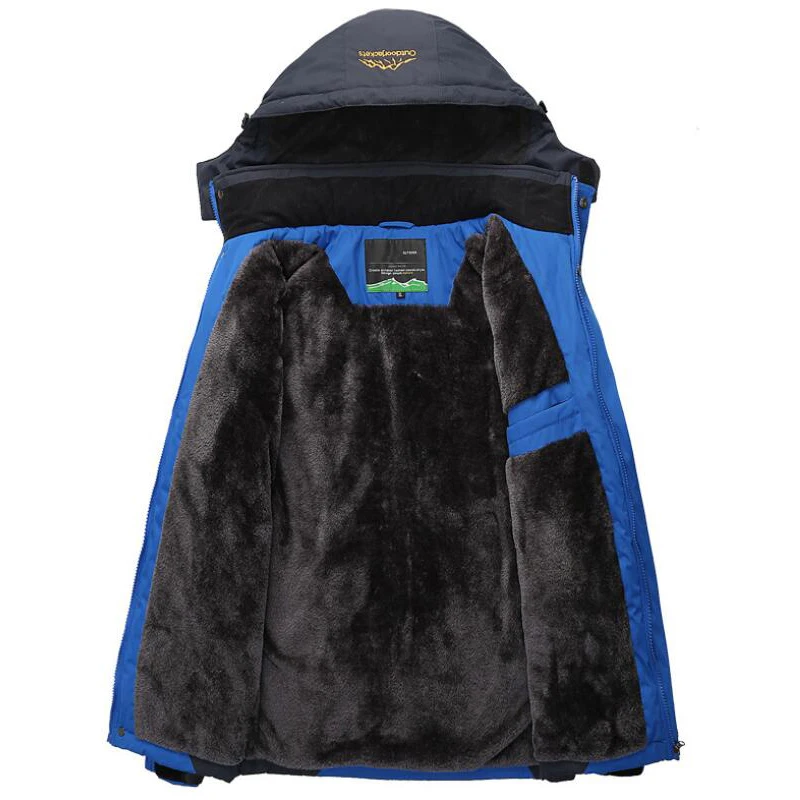 Мужская бархатная зимняя куртка ветрозащитная Водонепроницаемая теплая дышащая