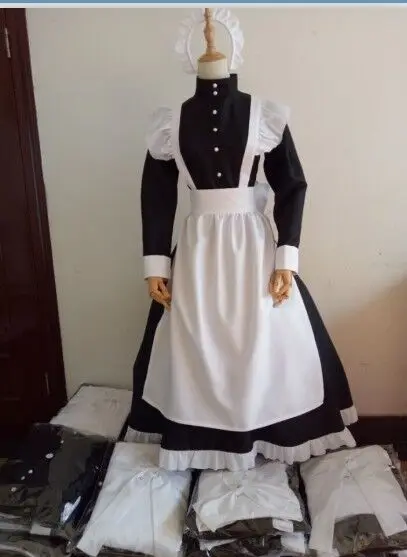 Костюм горничной для взрослых мужчин женщин аниме косплей костюм служанки