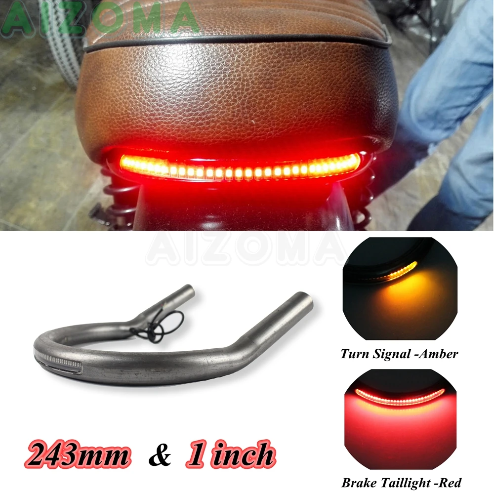 Кольцо для заднего сиденья Cafe Racer с подметаной петлей со светодиодным стоп