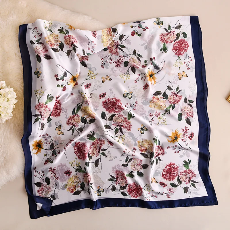Brand Designer Silk Scarf Women New Printed Shawls and Wraps High Quality Pashmina Ladies Gift Large Soft Foulard Hijab
