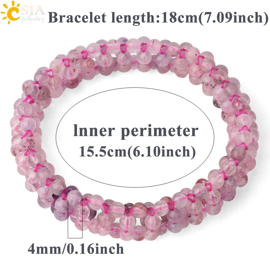 Браслет из натурального камня CSJA энергетический рейки чакры баланс исцеление 4