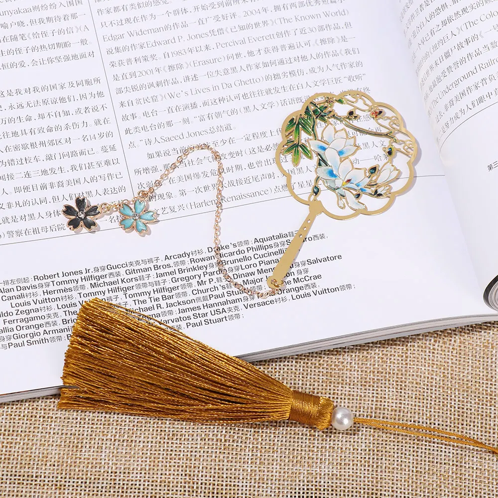 Книга в китайском стиле с кисточкой Panda 1 шт. зажимы для книг форме цветов ретро