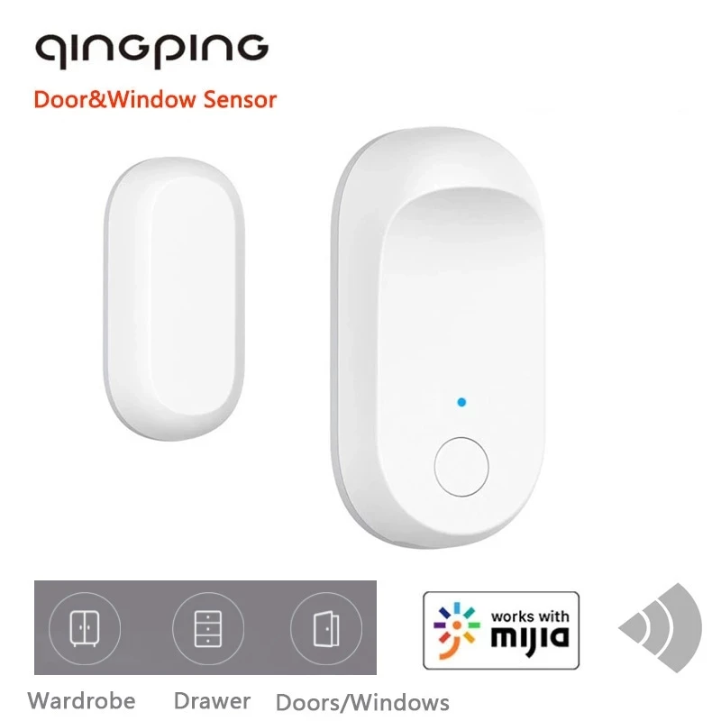 

Qingping Door Window Sensor Wardrobe Drawer Open Close Detectors Smart Home Life Linkage Remote Alarm Safety Work with Mijia App