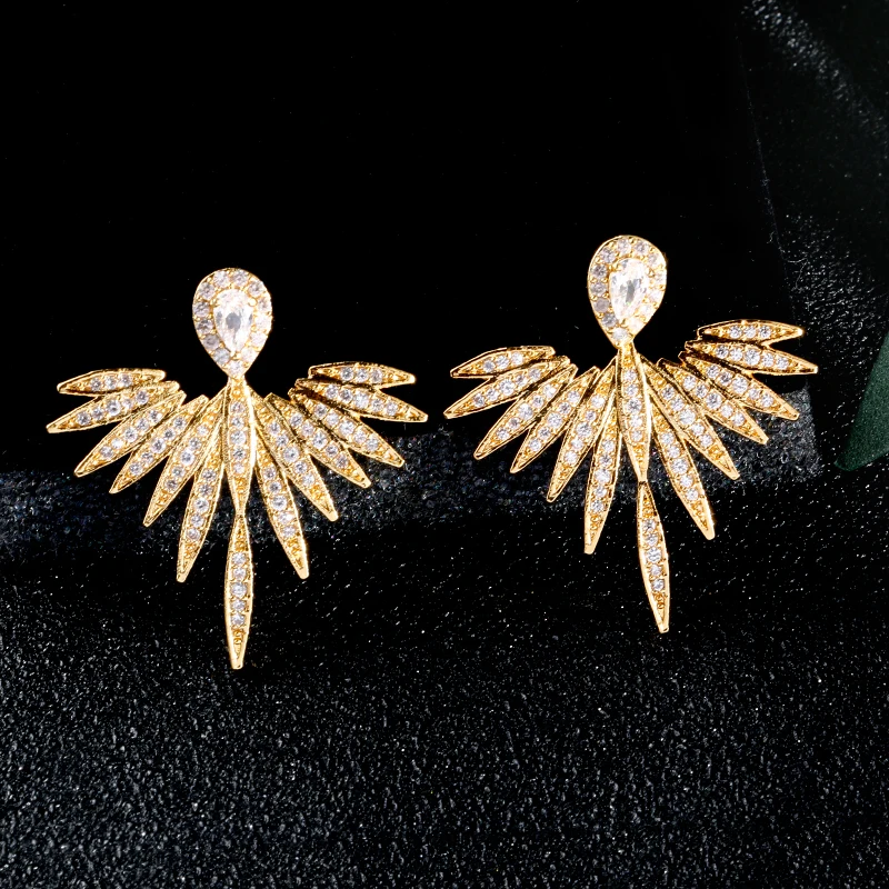 Роскошные модные серьги-подвески RAKOL с цветком маркиза покрытием из