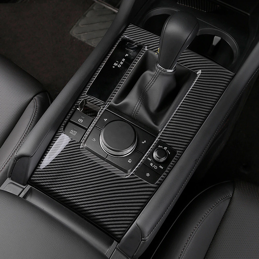 ABS пластиковые аксессуары для интерьера консоль Mazda 3 2019 2020 Unksela Стиль углеродного