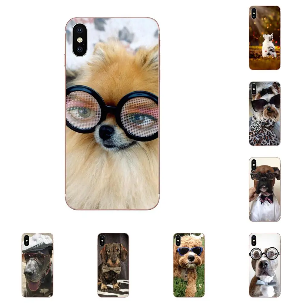 Чехол из ТПУ с изображением маленьких животных очки для девочек собачкой милые