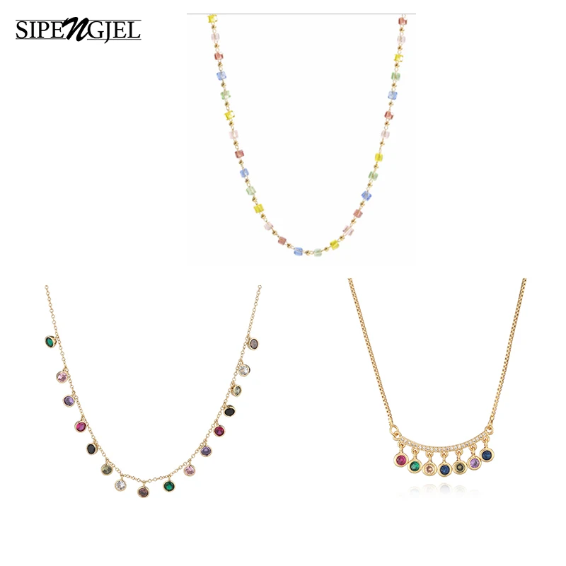 SIPENGJEL модные минималистичные сапоги разноцветный Цирконий Neckale элегантный