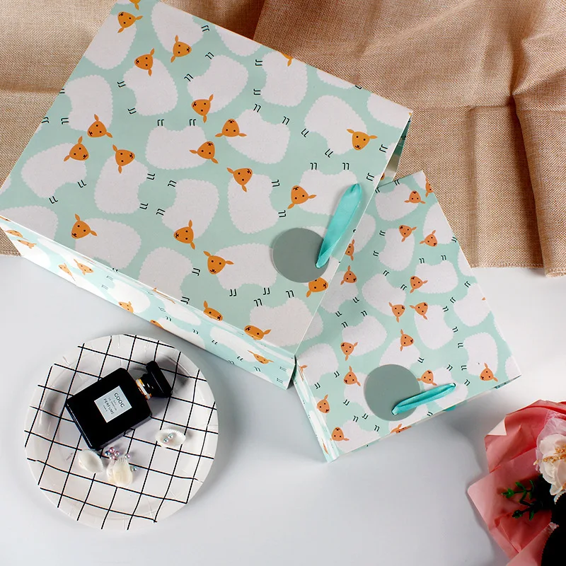 

Small fresh cactus gift bag packaging boite dragees de mariage birthday party favors gift bags with handles